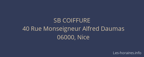 SB COIFFURE