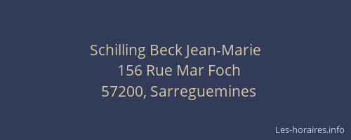 Schilling Beck Jean-Marie