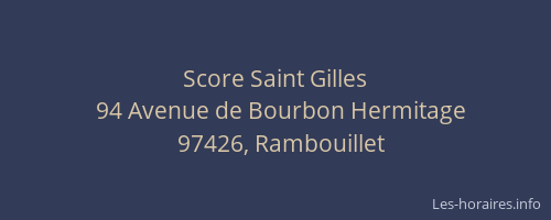 Score Saint Gilles