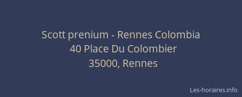 Scott prenium - Rennes Colombia