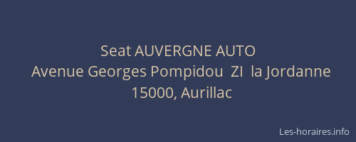 Seat AUVERGNE AUTO