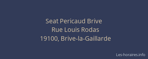 Seat Pericaud Brive