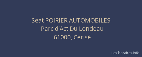 Seat POIRIER AUTOMOBILES