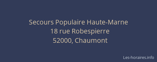 Secours Populaire Haute-Marne