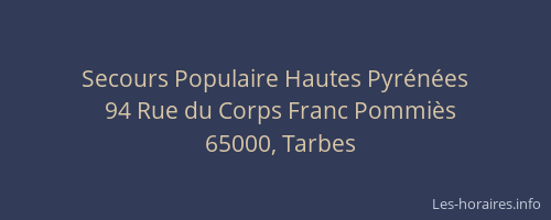 Secours Populaire Hautes Pyrénées