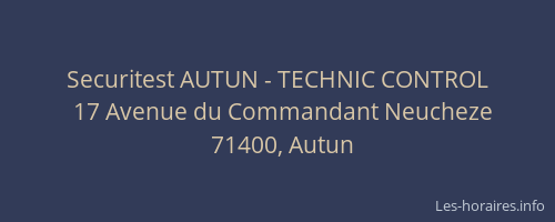 Securitest AUTUN - TECHNIC CONTROL