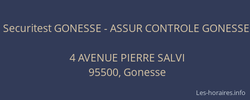 Securitest GONESSE - ASSUR CONTROLE GONESSE