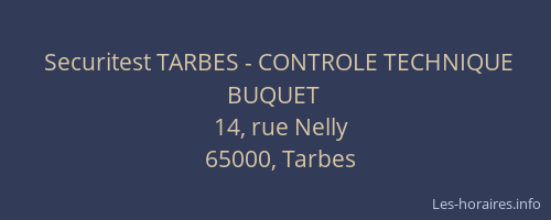 Securitest TARBES - CONTROLE TECHNIQUE BUQUET