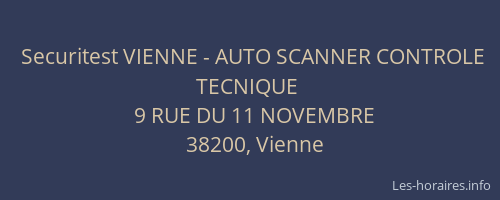 Securitest VIENNE - AUTO SCANNER CONTROLE TECNIQUE