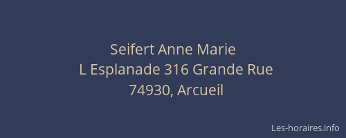 Seifert Anne Marie