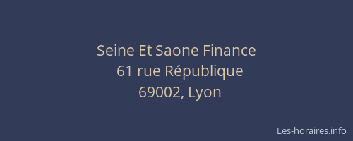 Seine Et Saone Finance