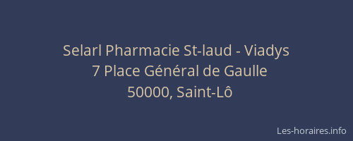 Selarl Pharmacie St-laud - Viadys