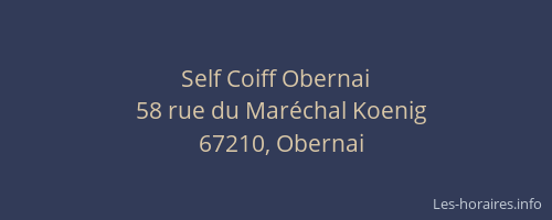 Self Coiff Obernai