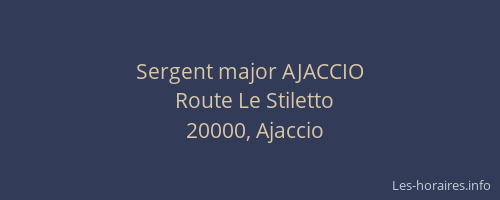 Sergent major AJACCIO