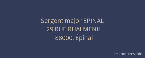 Sergent major EPINAL