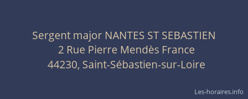 Sergent major NANTES ST SEBASTIEN