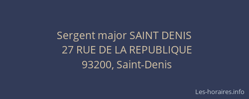 Sergent major SAINT DENIS