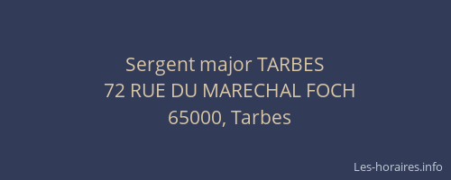 Sergent major TARBES