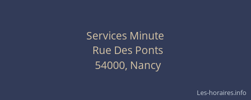 Services Minute