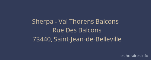 Sherpa - Val Thorens Balcons