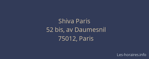 Shiva Paris