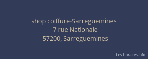 shop coiffure-Sarreguemines