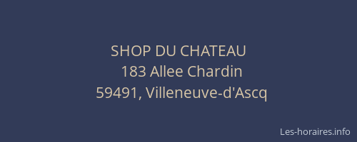 SHOP DU CHATEAU