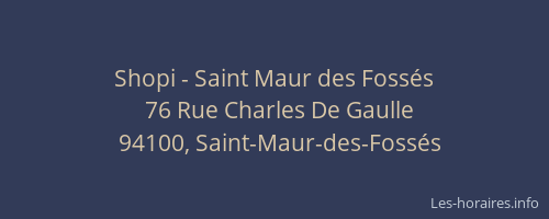 Shopi - Saint Maur des Fossés