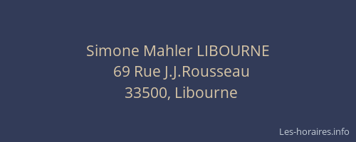 Simone Mahler LIBOURNE