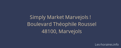 Simply Market Marvejols !