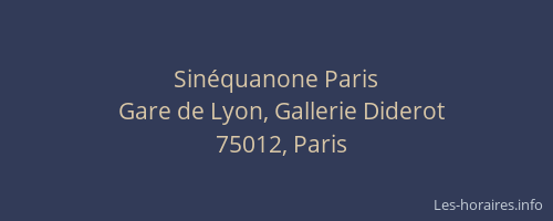 Sinéquanone Paris