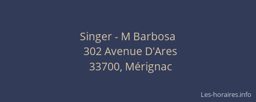 Singer - M Barbosa