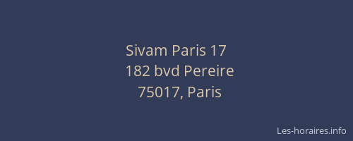 Sivam Paris 17