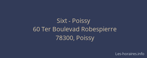 Sixt - Poissy