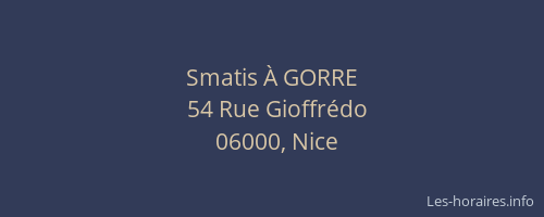 Smatis À GORRE