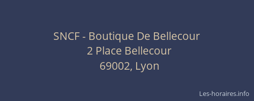 SNCF - Boutique De Bellecour