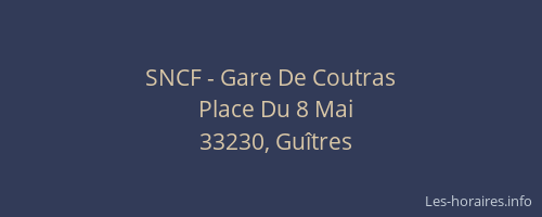 SNCF - Gare De Coutras