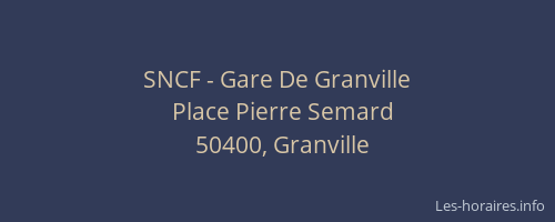 SNCF - Gare De Granville