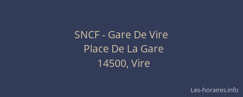 SNCF - Gare De Vire