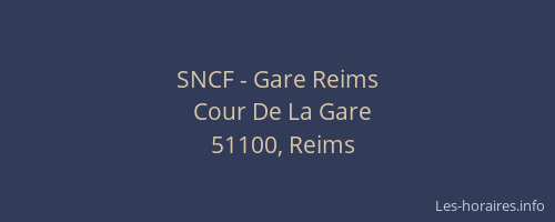 SNCF - Gare Reims