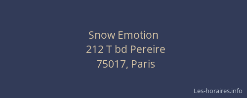 Snow Emotion