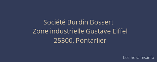 Société Burdin Bossert