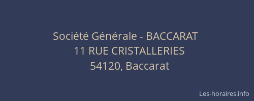Société Générale - BACCARAT 