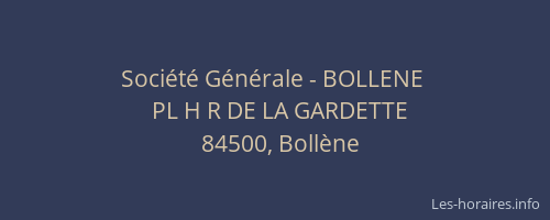Société Générale - BOLLENE 