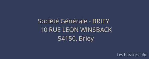 Société Générale - BRIEY 