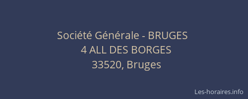 Société Générale - BRUGES 