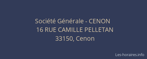 Société Générale - CENON 