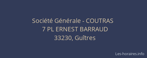 Société Générale - COUTRAS 