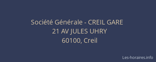 Société Générale - CREIL GARE 