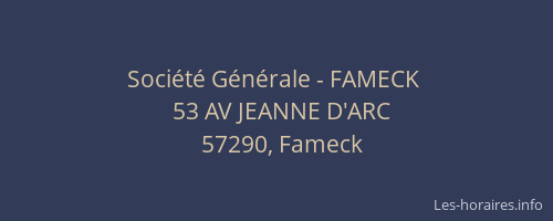 Société Générale - FAMECK 